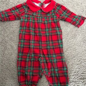 Plaid Red and Green Kids One Piece